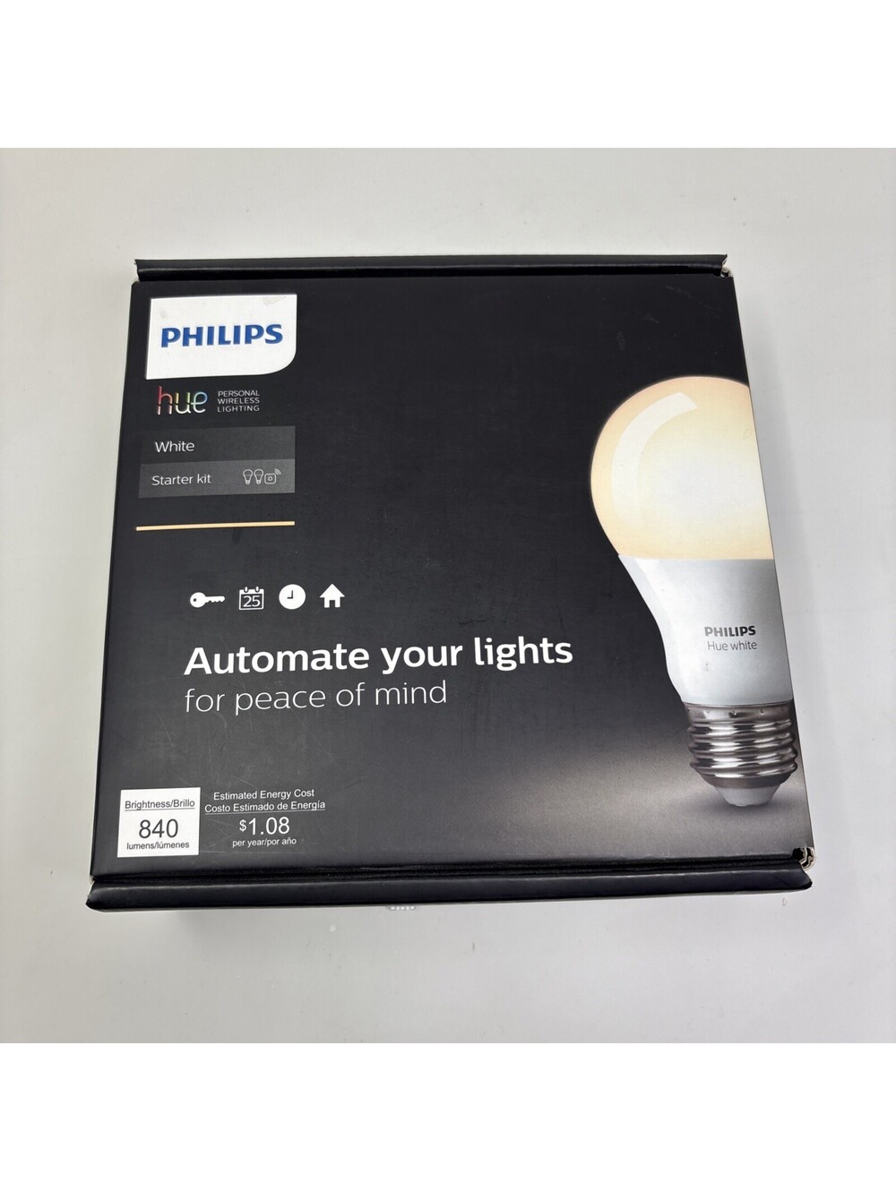 Philips Hue Kit 455287  A19 2 Bulbs and 1 Hub Smart Light Automation Smart Led